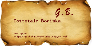 Gottstein Boriska névjegykártya